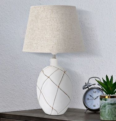 Stolna lampa Polyresin Lines, Krema