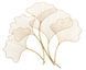 Stenska dekoracija Glam Leaf, Zlate