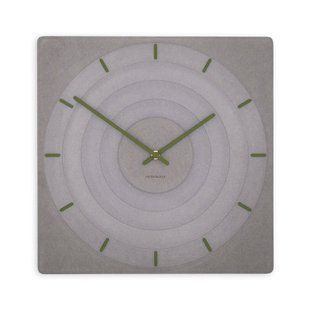 Stenska ura Luxhora Arenora Light Grey 10 barv kazalcev, Olivno zelena
