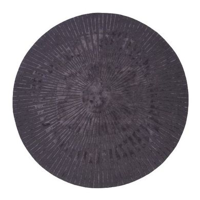 Preproga Radius Dark Grey Round, Temno siva, okrogla 200 cm, Handmade