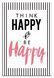 Zidni ukras Think happy, Bijela, 70 cm x 100 cm