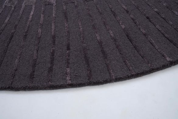 Preproga Radius Dark Grey Round, Temno siva, okrogla 200 cm, Handmade