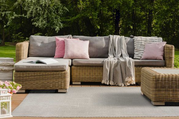 Tepih Chania Ivory PES, Boja krede, 200x290 cm, Outdoor | Indoor