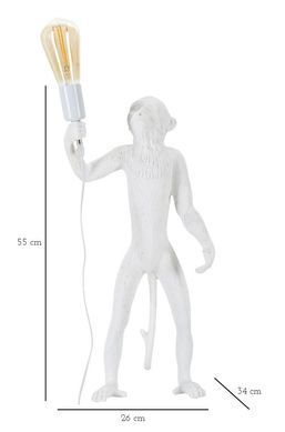 Namizna svetilka Monkey White, Bela