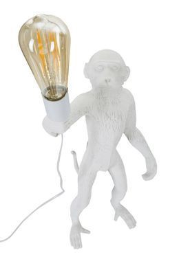 Namizna svetilka Monkey White, Bela