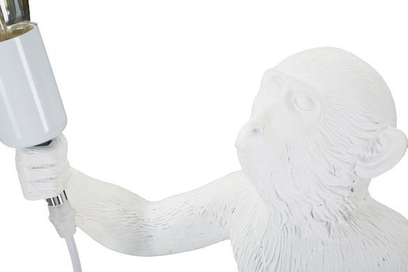 Namizna svetilka Monkey White, Bela