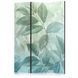 Paravan - Large Leaves in Green-Mint Shades - Botanical Motif, Zelena, Jednostrani