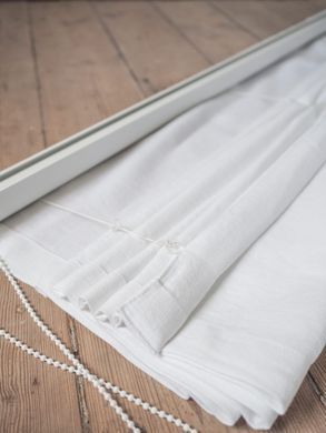 Rimska zavjesa &scaron;ir. 100 cm Heavy Linen 10 boja, Bijela, Desno, Prema prostoru, 140 cm