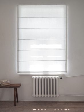 Rimska zavjesa &scaron;ir. 100 cm Heavy Linen 10 boja, Bijela, Desno, Prema prostoru, 140 cm
