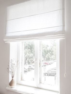 Rimska zavjesa &scaron;ir. 100 cm Heavy Linen 10 boja, Bijela, Desno, Prema prostoru, 140 cm