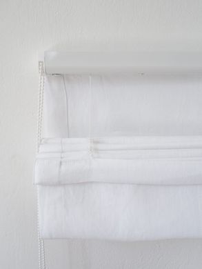 Rimska zavjesa &scaron;ir. 100 cm Heavy Linen 10 boja, Bijela, Desno, Prema prostoru, 140 cm