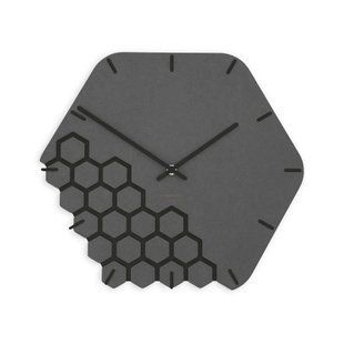 Stenska ura Luxhora Fragmenta Black 11 barv kazalcev, Črna