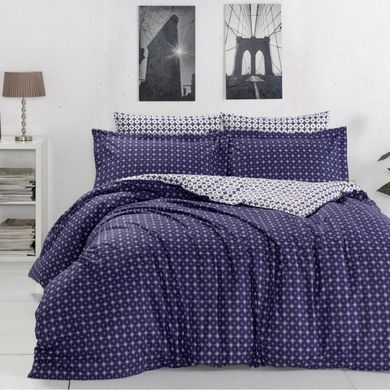 Set posteljine Camicia Mavi Ranforce, Single (140x200 cm)