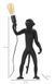 Namizna svetilka Monkey Black, Črna