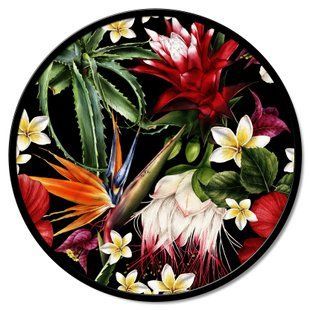 Zidni ukras Composizione floreale, &Scaron;arena, promjer - 60 cm