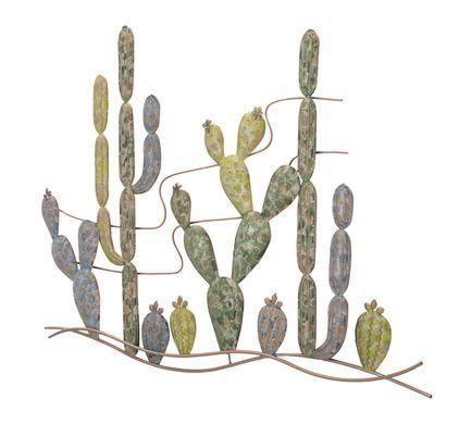 Stenska dekoracija Cactus -B-, Večbarvna