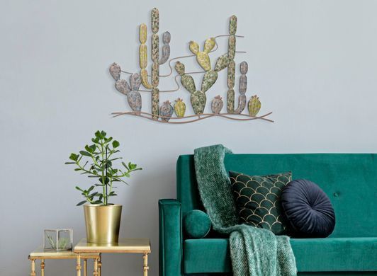 Stenska dekoracija Cactus -B-, Večbarvna