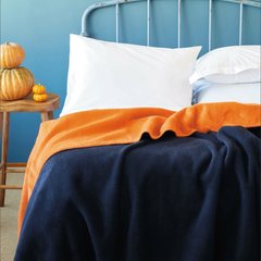 Tagesdecken Simply Blanket Dark Blue - Orange 150x200, Mehrfarbig, 150x200 cm