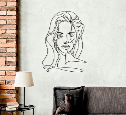 Zidni ukras Face, Crna
