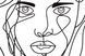 Zidni ukras Face, Crna