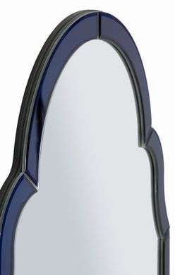 Stensko ogledalo Tangier Blue Small, Modra, Obokani