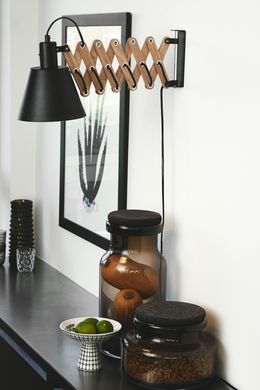Vintage Black zidna svjetiljka, Crna