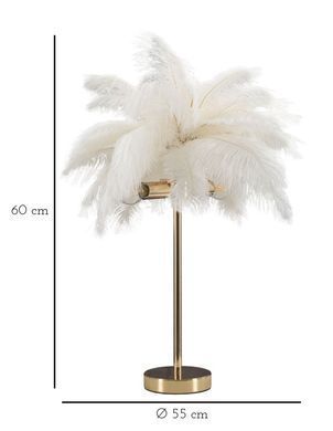 Stolna lampa Palm White, Bijela