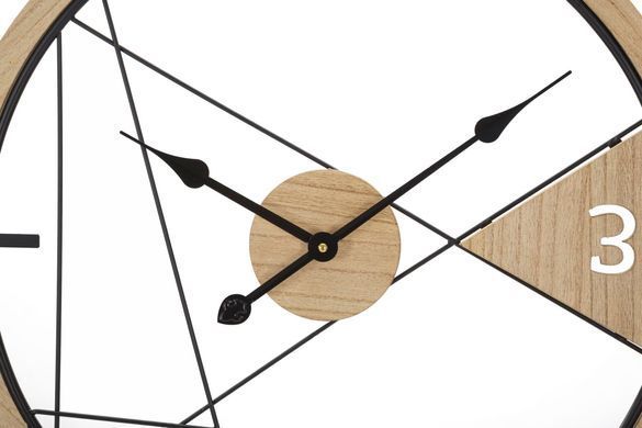 Zidni sat Geometric Design, Smeđa