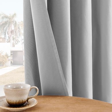 Zavjese u setu EFE Light Grey (2 kom) 135x250, Svijetlo siva