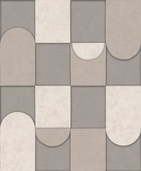 Tapete Affinity 3D Patchwork (5 Farben), Grau-beige, Affinity-Kollektion