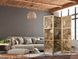 Japanski paravan - Carved Baroque Ornaments - Rich Composition in Sepia Colors, Rjava