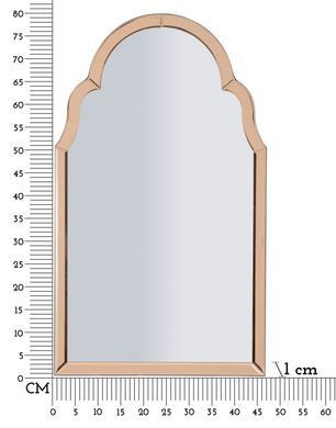 Stensko ogledalo Tangier Pink Small, Roza, Obokani