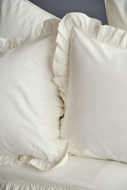 Set posteljine s plahtom Frill Vanilla, Double (200x220 cm)