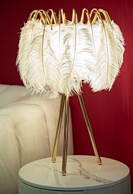 Namizna svetilka Feather Stand, Zlate