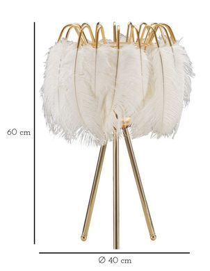 Namizna svetilka Feather Stand, Zlate