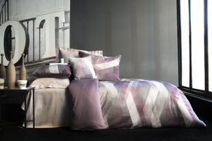 Posteljina s plahtom Helix Purple Saten Family 160x220x2, Family (160x220 cm x2)