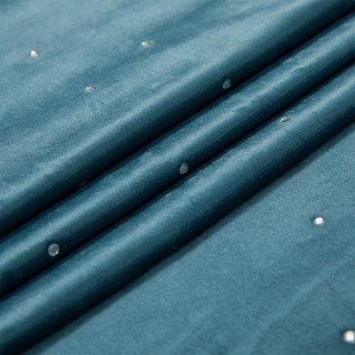 Zavjese u setu Holland Velvet Navy Crystal (2 kom) 140x260, Tirkizna