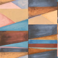 Tapeta Soleado Color Blocks (6 barv), Modra, Zbirka Soleado