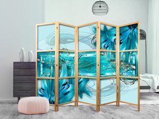 Japanski paravan - Lilies in Pale Blue II, Modra