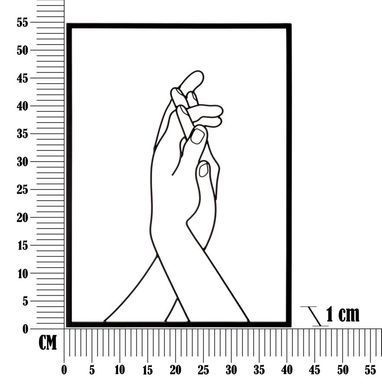 Zidni ukras Simply Hands, Crna