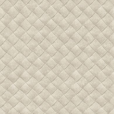 Tapete Tahiti Leather Patchwork (6 Farben), Weiß, Tahiti-Kollektion