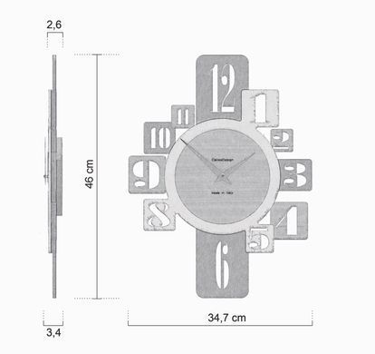 Stenska ura Onyx 11 barv, Krema