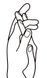 Zidni ukras Simply Hands, Crna