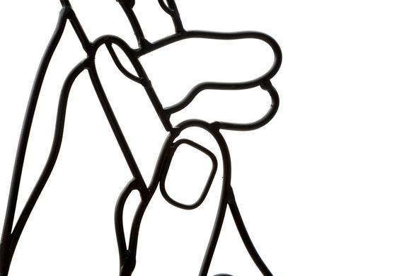Zidni ukras Simply Hands, Crna