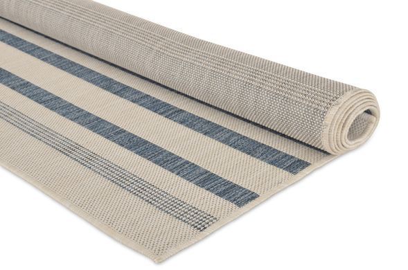 Preproga Terrace White Azure Stripe, Svetlo siva, 200x290 cm, Outdoor | Indoor
