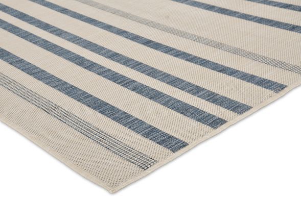 Preproga Terrace White Azure Stripe, Svetlo siva, 200x290 cm, Outdoor | Indoor