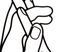 Zidni ukras Simply Hands, Crna