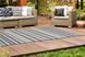 Preproga Terrace White Azure Stripe, Svetlo siva, 200x290 cm, Outdoor | Indoor