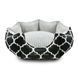 Krevet Rome Black, Crno-bijela, S