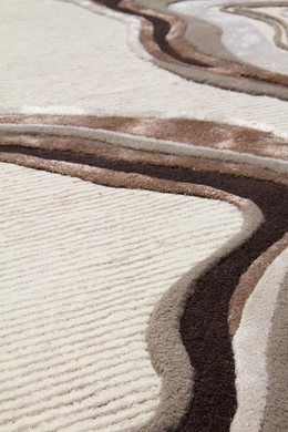 Vuneni Tepih Lava Beige, Bež, 160x230 cm, Handmade